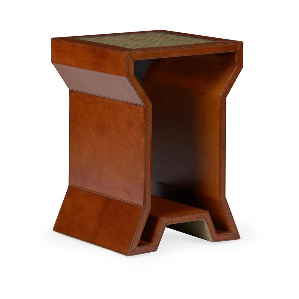 Leather Side Table