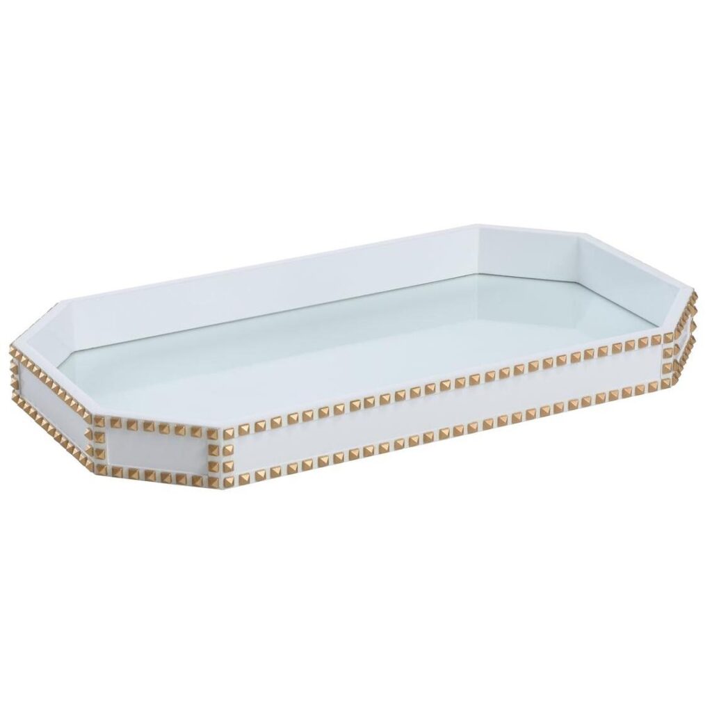 Chic Studded Tray - White