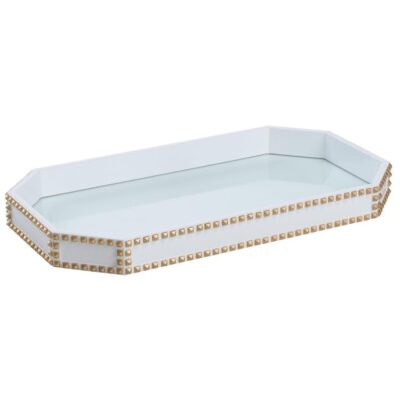 Chic Studded Tray - White