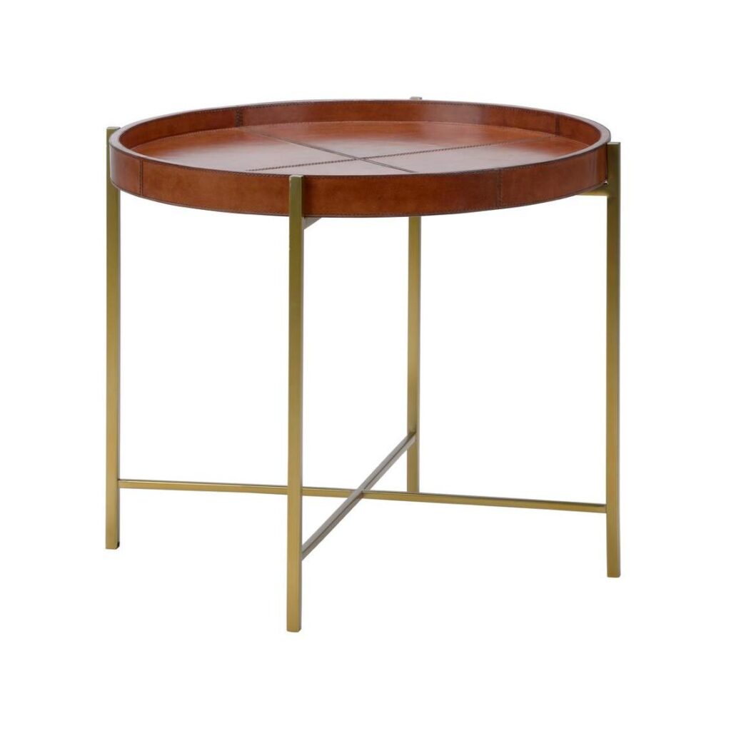 Loft Leather Side Table