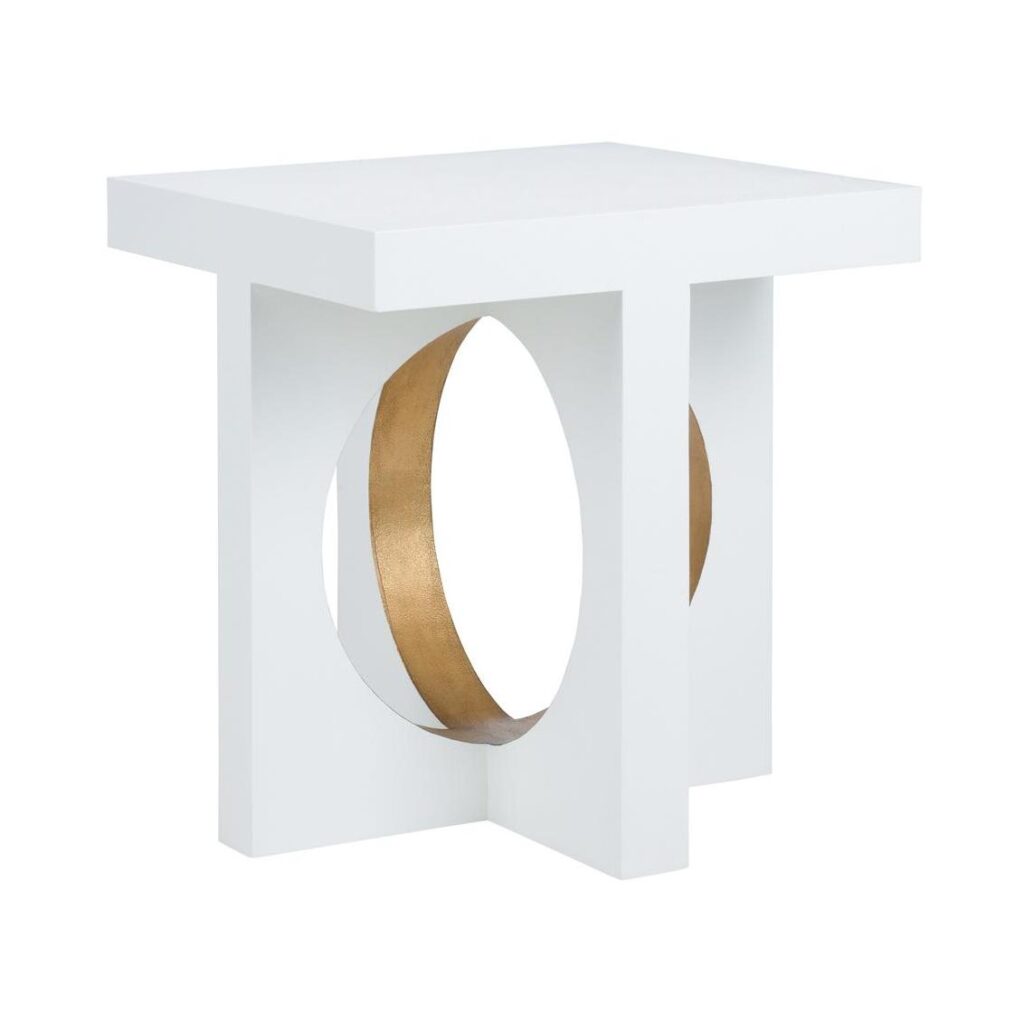 Swoop Side Table - White