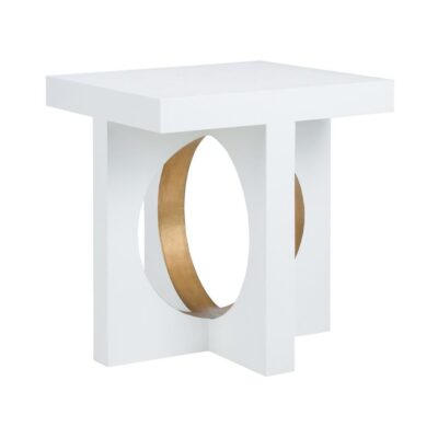 Swoop Side Table - White