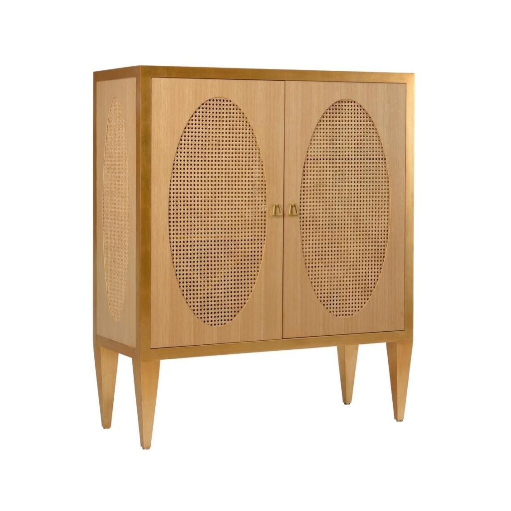 Petite Caned Bar Cabinet