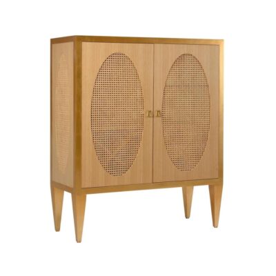 Petite Caned Bar Cabinet