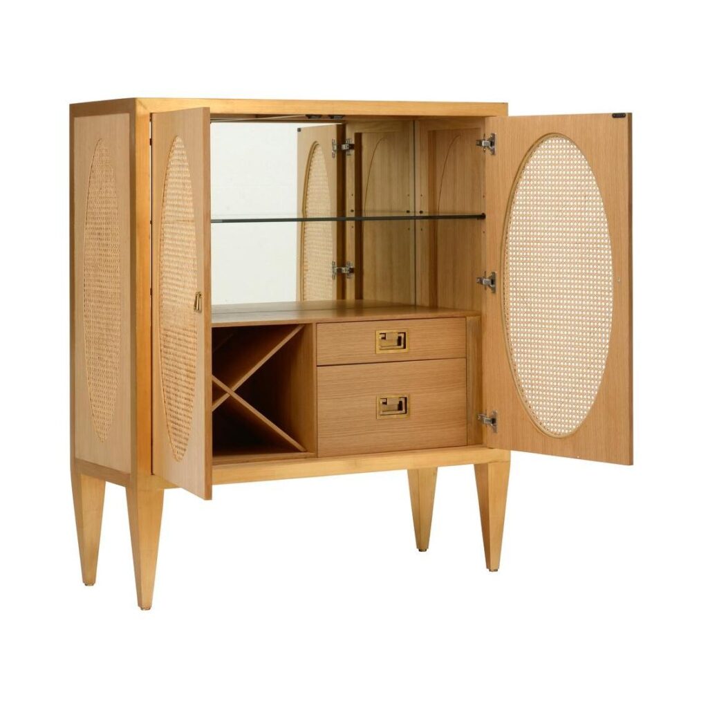Petite Caned Bar Cabinet - Image 2