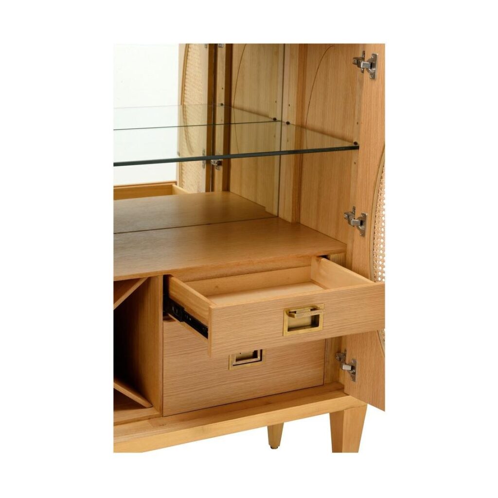 Petite Caned Bar Cabinet - Image 3