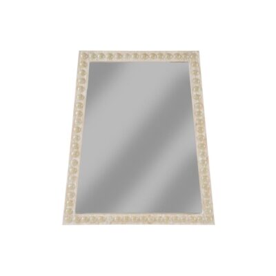 Trapezoid Mirror - Whitewash