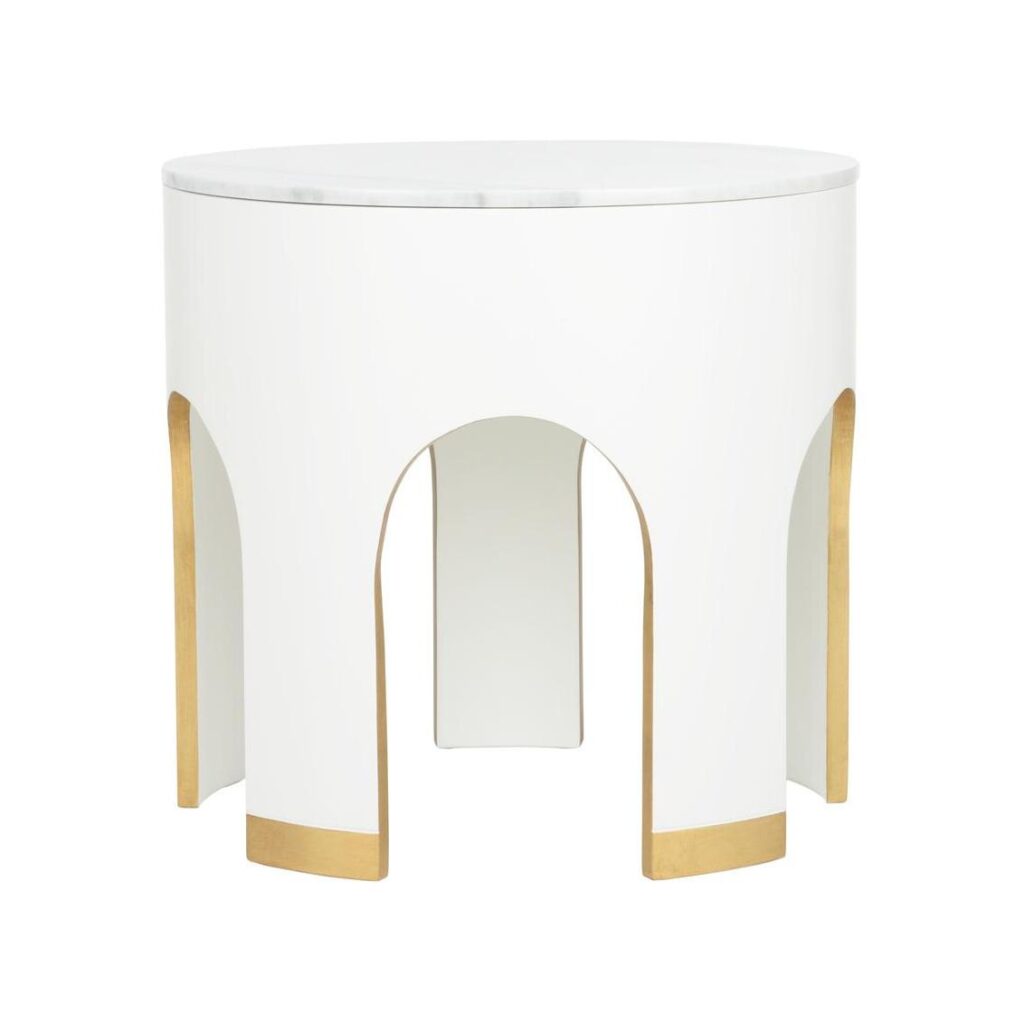 Aqueduct End Table - White