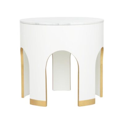 Aqueduct End Table - White