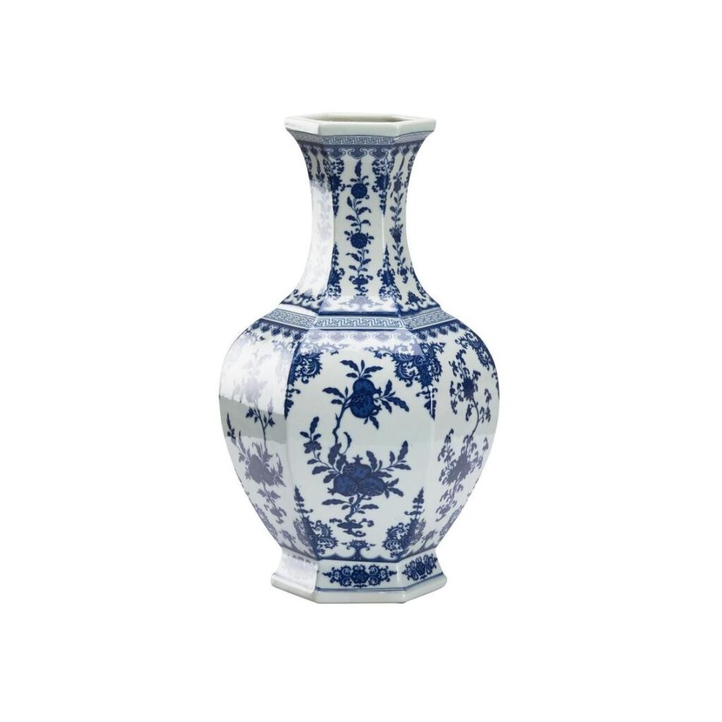 Dynasty Blue and White Flower Vase