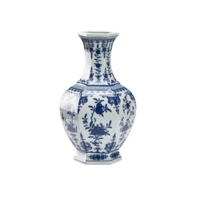Dynasty Blue and White Flower Vase