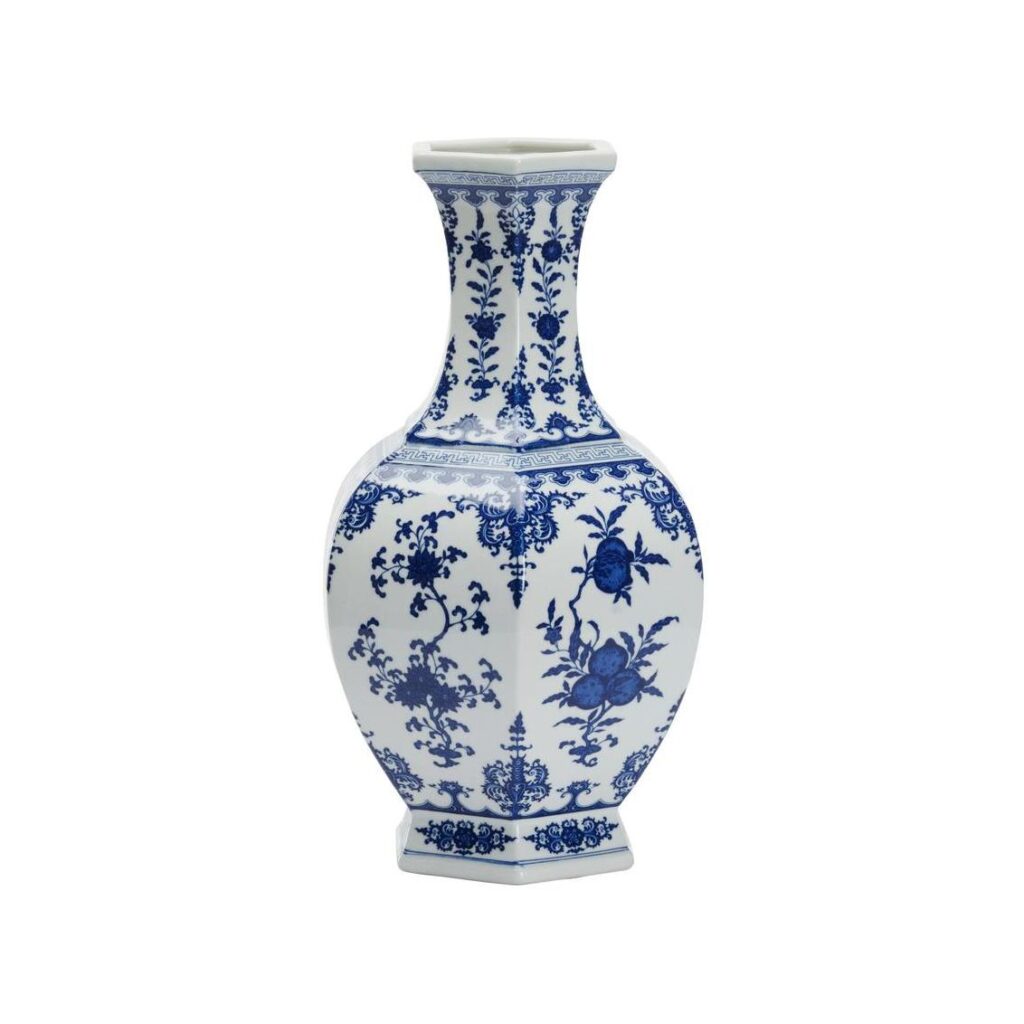 Dynasty Blue and White Flower Vase - Image 4