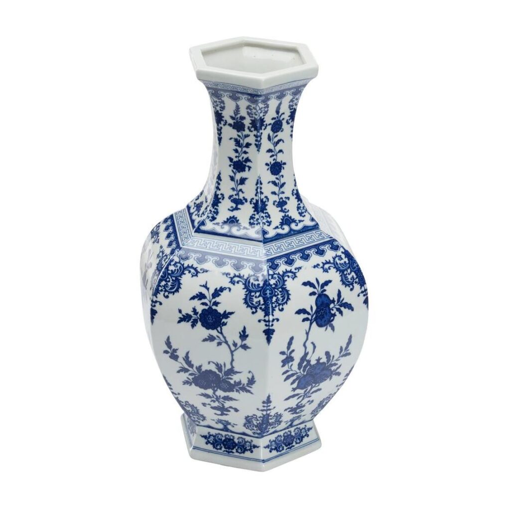 Dynasty Blue and White Flower Vase - Image 5