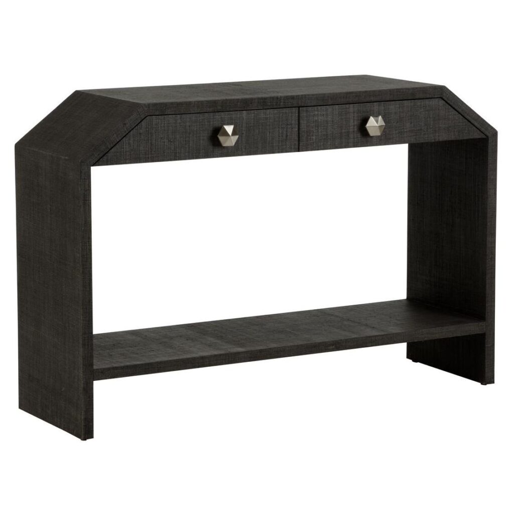 Bend 2-Drawer Console Table - Black