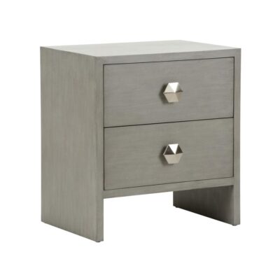 Moxy Bedside Table 2 Drawer - Gray