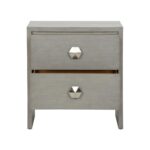 Moxy Bedside Table 2 Drawer - Gray 385898 385898 D