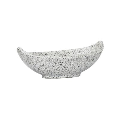 Crackled Long Bowl