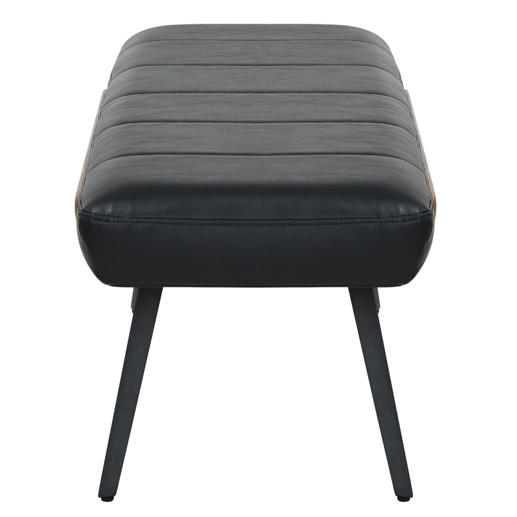 Umber Bench in Black and Walnut - Image 4