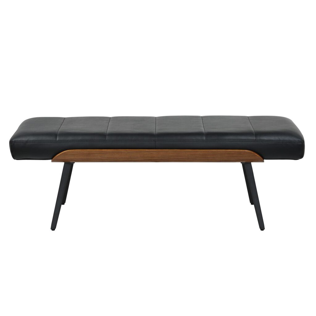 Umber Bench in Black and Walnut - Image 5
