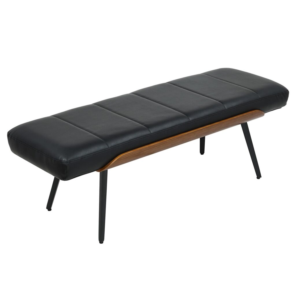 Umber Bench in Black and Walnut - Image 6
