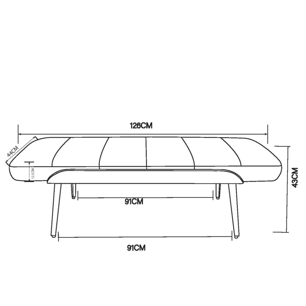 Umber Bench in Black and Walnut - Image 8