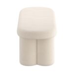 Azoro Bench in Cream Boucle 401-163CM 401 163CM 3
