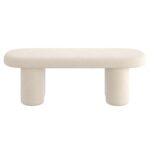 Azoro Bench in Cream Boucle 401-163CM 401 163CM 4