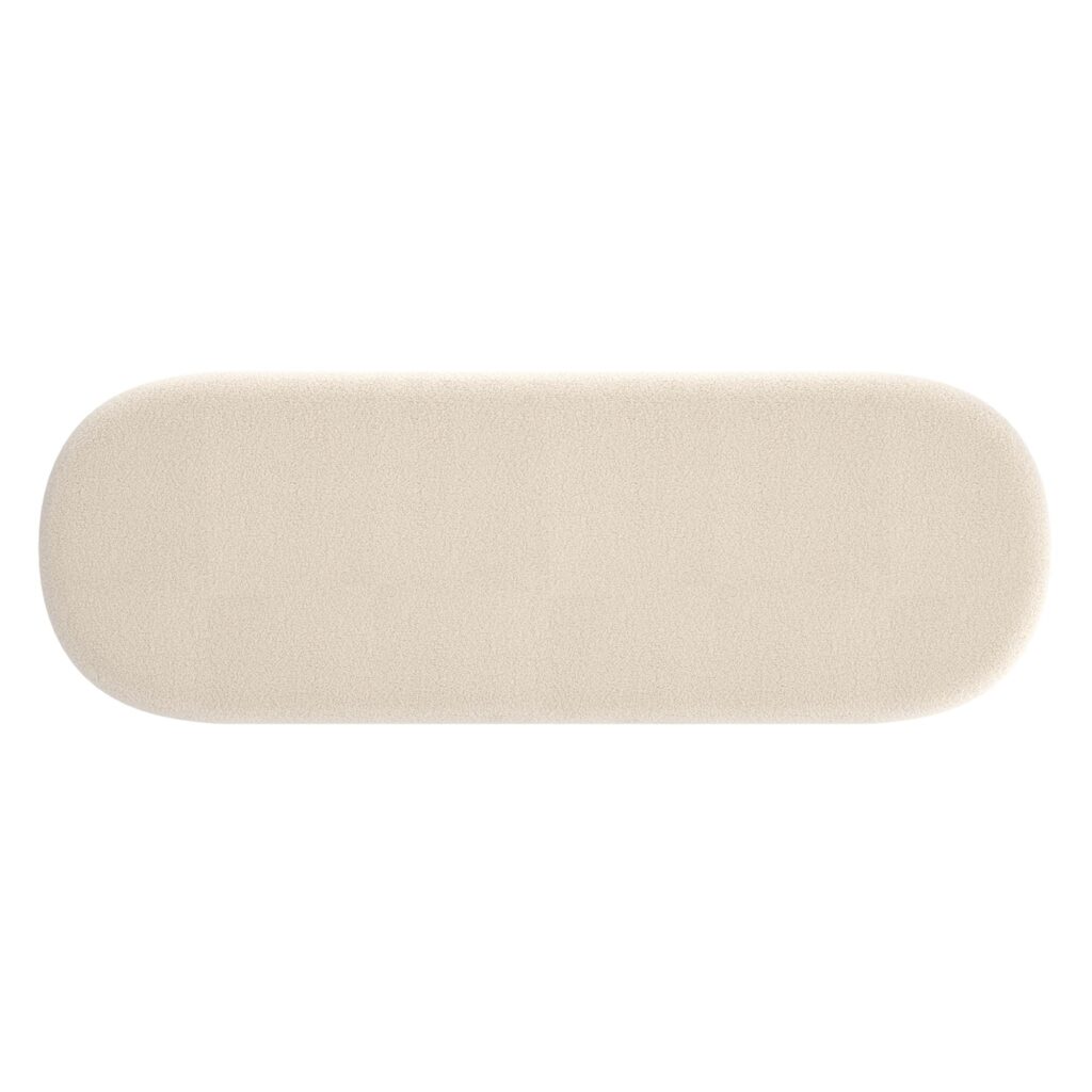 Azoro Bench in Cream Boucle - Image 6
