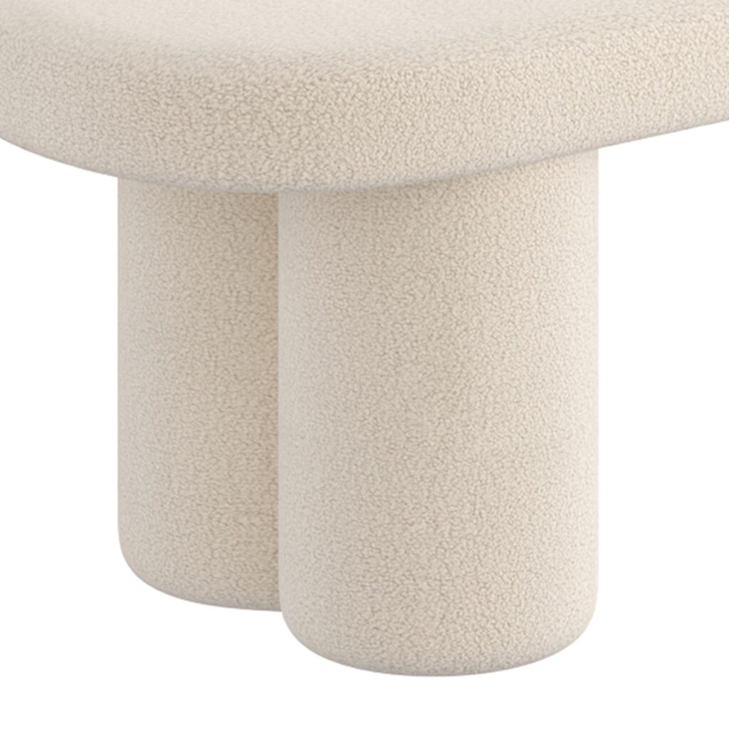 Azoro Bench in Cream Boucle - Image 7