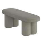 Azoro Bench in Warm Grey Boucle 401-163WGY 401 163WGY 2