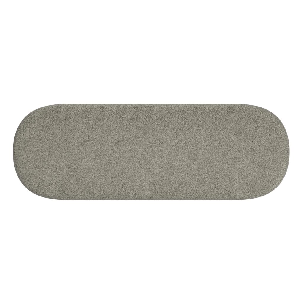 Azoro Bench in Warm Grey Boucle - Image 6