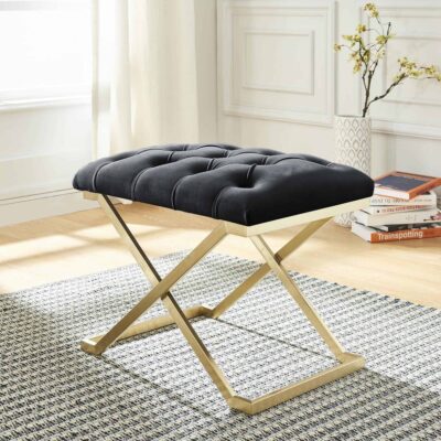 Rada Bench in Black and Gold 401-404BK 401 404BK 1