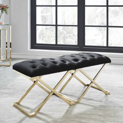 Rada Bench in Black and Gold 401-404BK 401 404BK 3