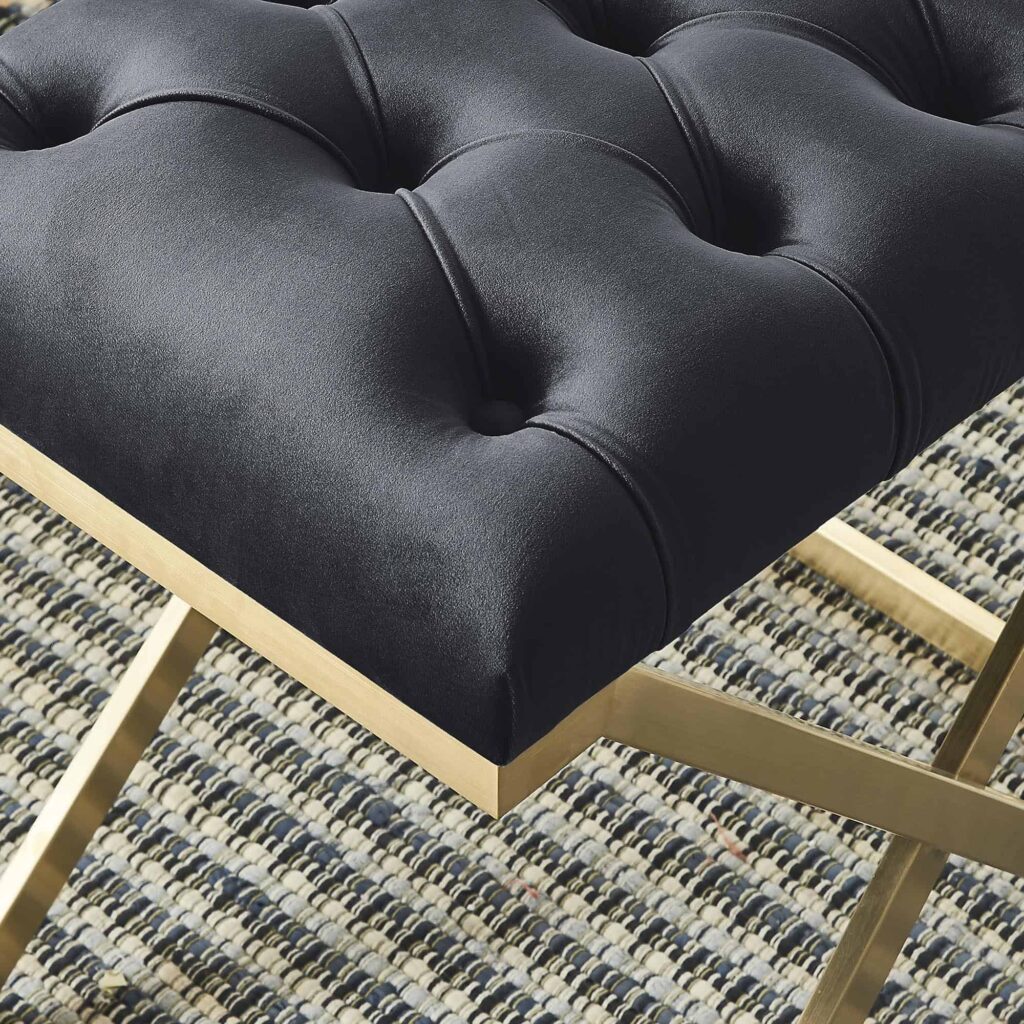 Rada Bench in Black and Gold - Image 5