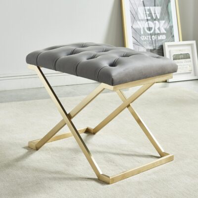 Rada Bench in Grey and Gold 401-404GY 401 404GY 1
