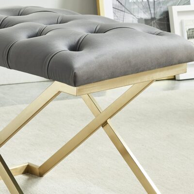 Rada Bench in Grey and Gold 401-404GY 401 404GY 5