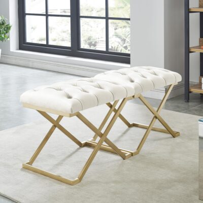 Rada Bench in Ivory and Gold 11 Rada Bench in Ivory and Gold 401-404IV 401 404IV 3