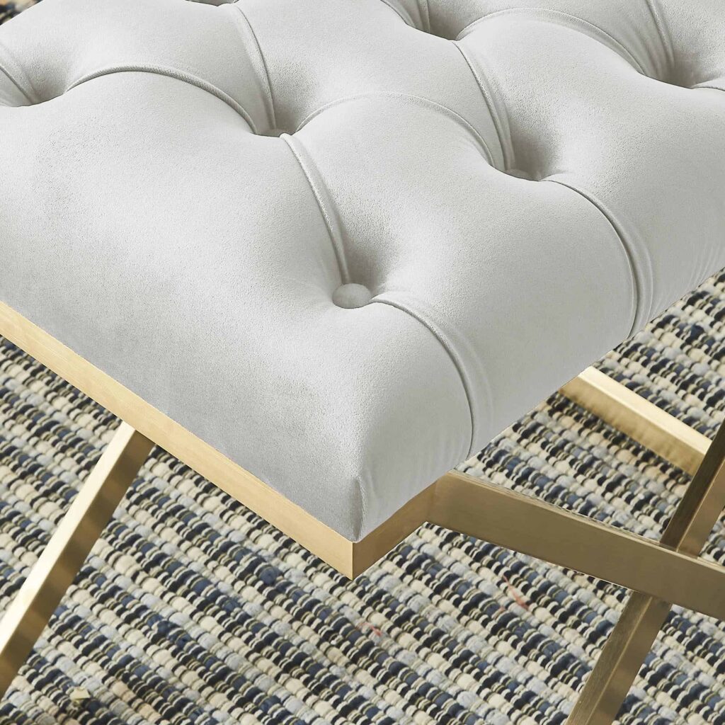 Rada Bench in Ivory and Gold 401-404IV 401 404IV 4