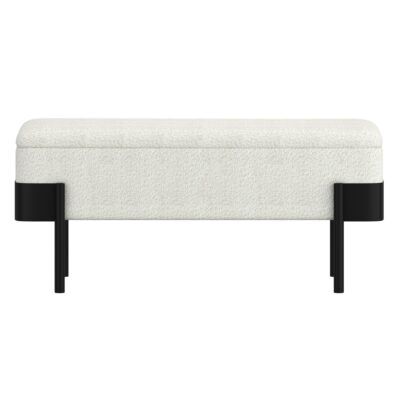 Odell Storage Bench in Ivory & Black 401-550IV 401 550IV 4