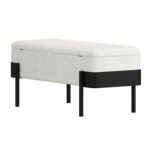 Odell Storage Bench in Ivory & Black 401-550IV 401 550IV 5