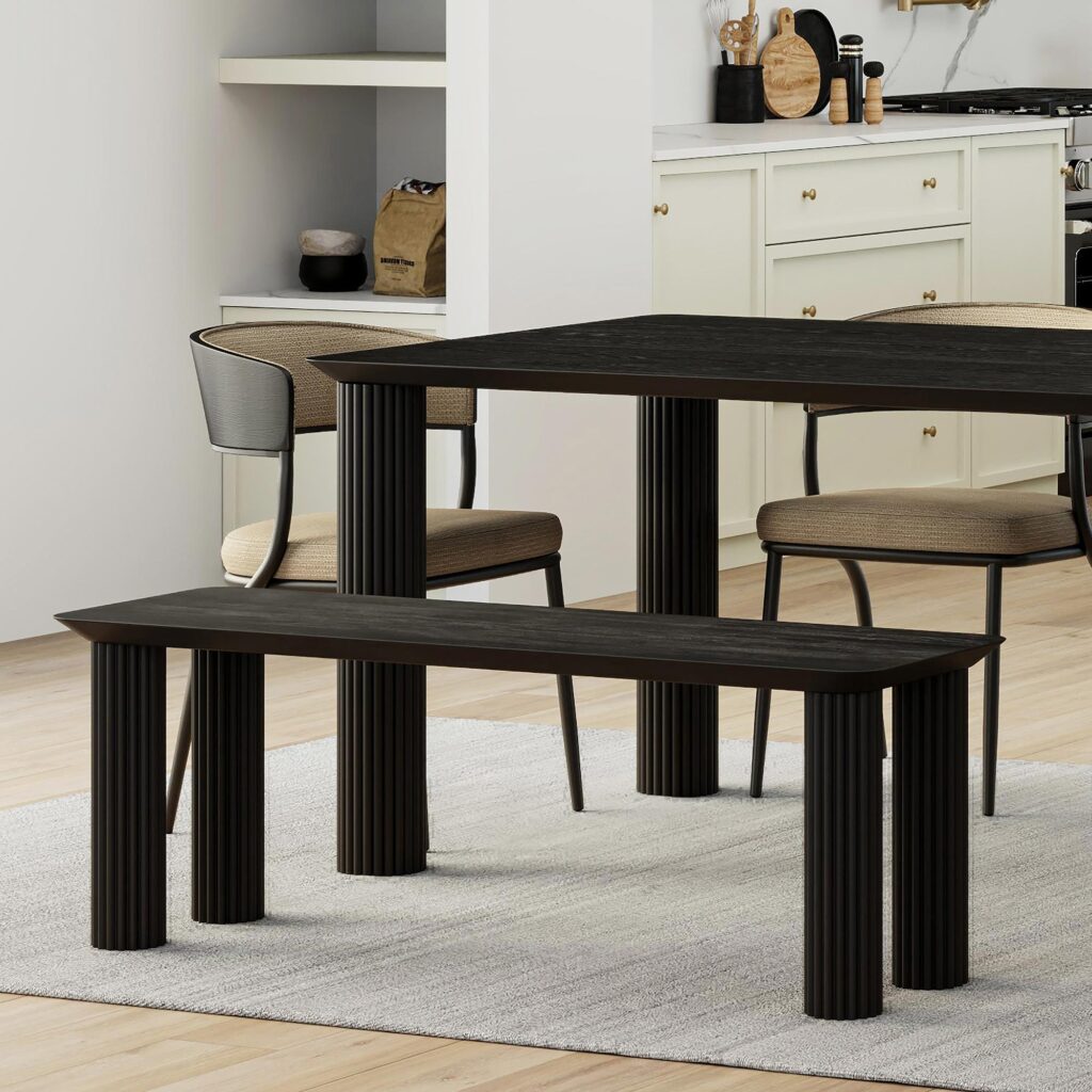 Sangra 71" Bench in Black - Image 2