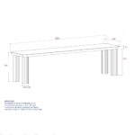Sangra 71" Bench in Black 401-751BLKLG 401 751BLKLG LD