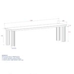 Sangra 51' Bench in Black 401-751BLKSM 401 751BLKSM LD