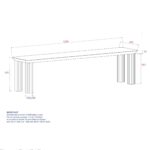 Sangra 51' Bench in Natural 401-751NATSM 401 751NATSM LD