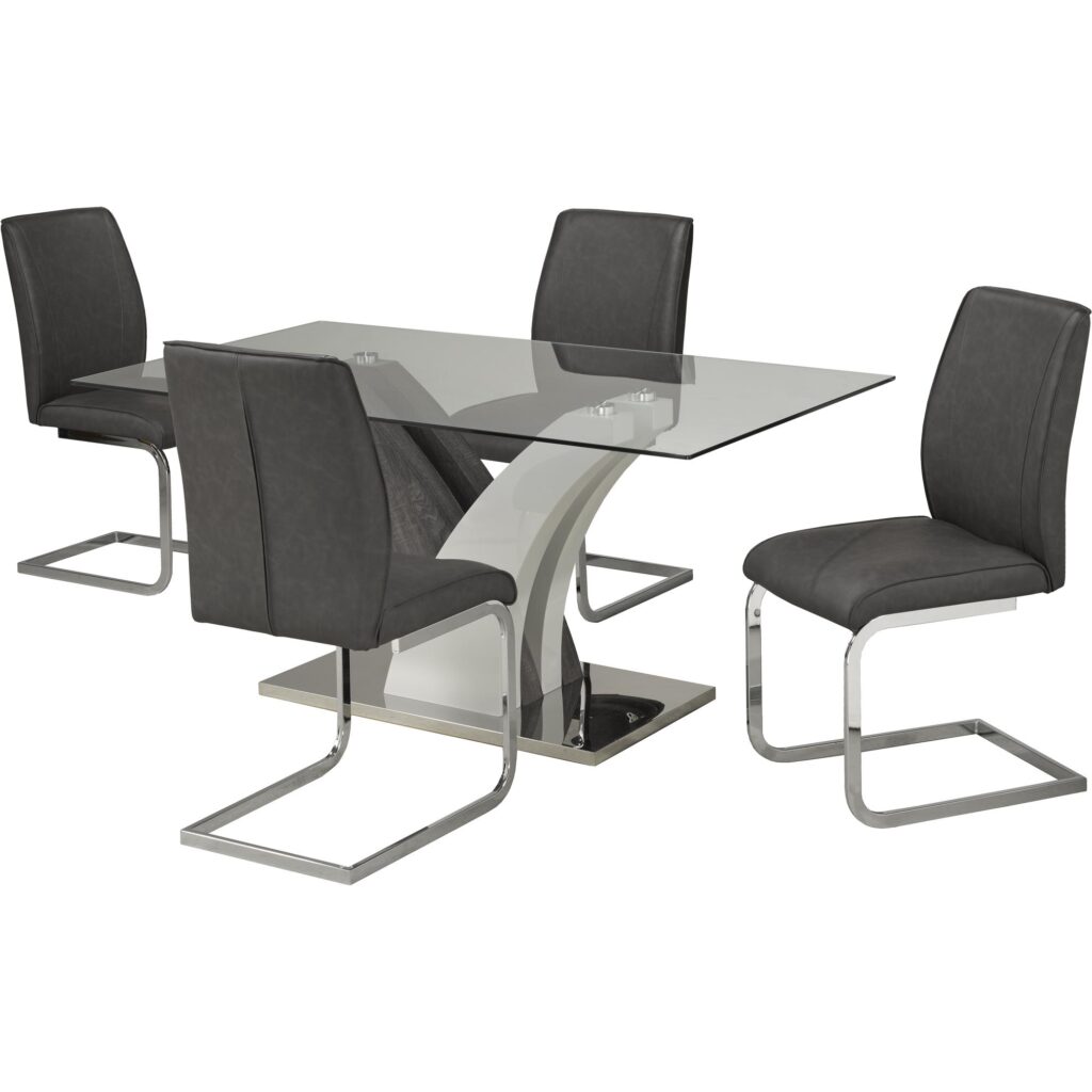 Fabiano 5-Piece Dining Set - Grey