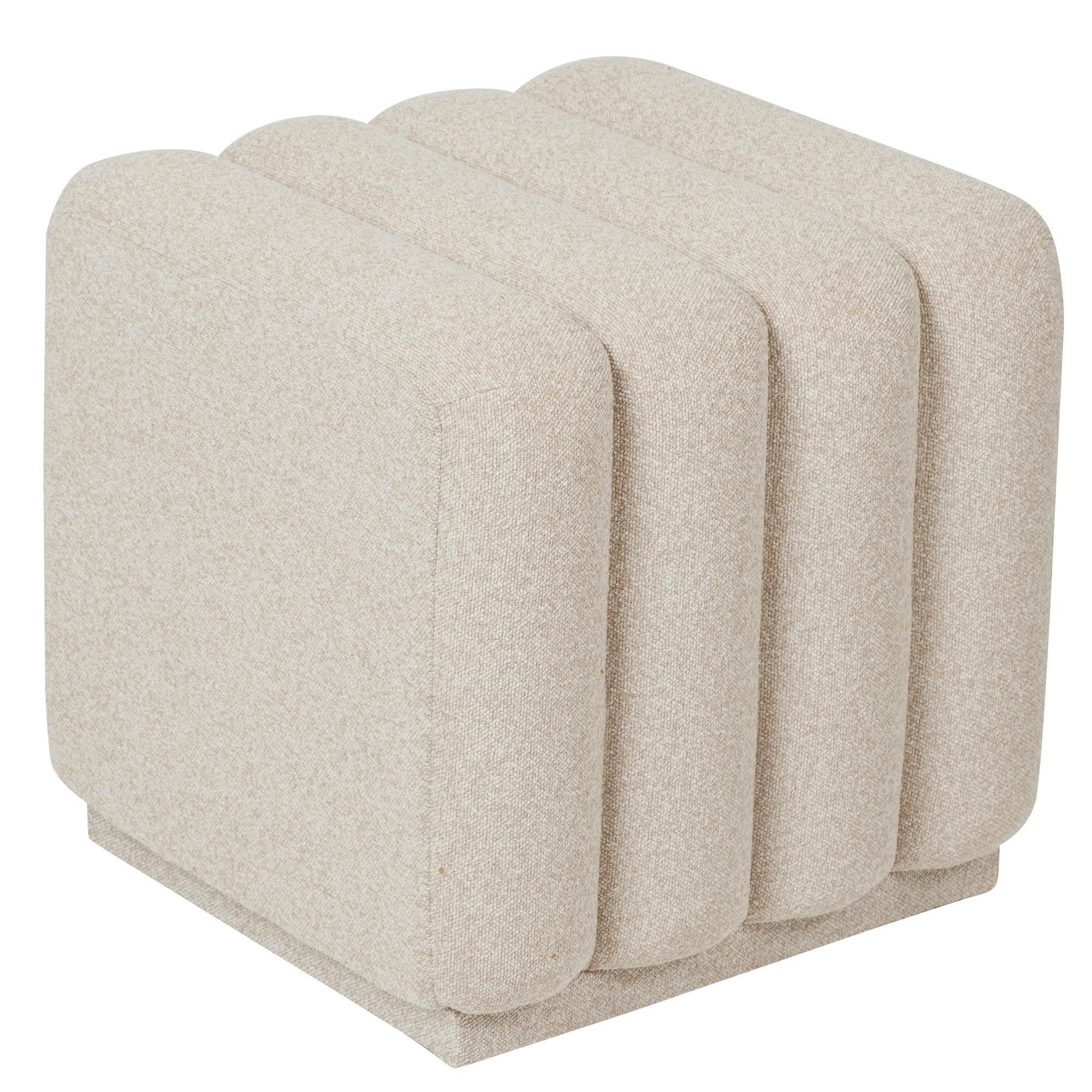 Pollo Square Ottoman in Oat 1 Pollo Square Ottoman in Oat