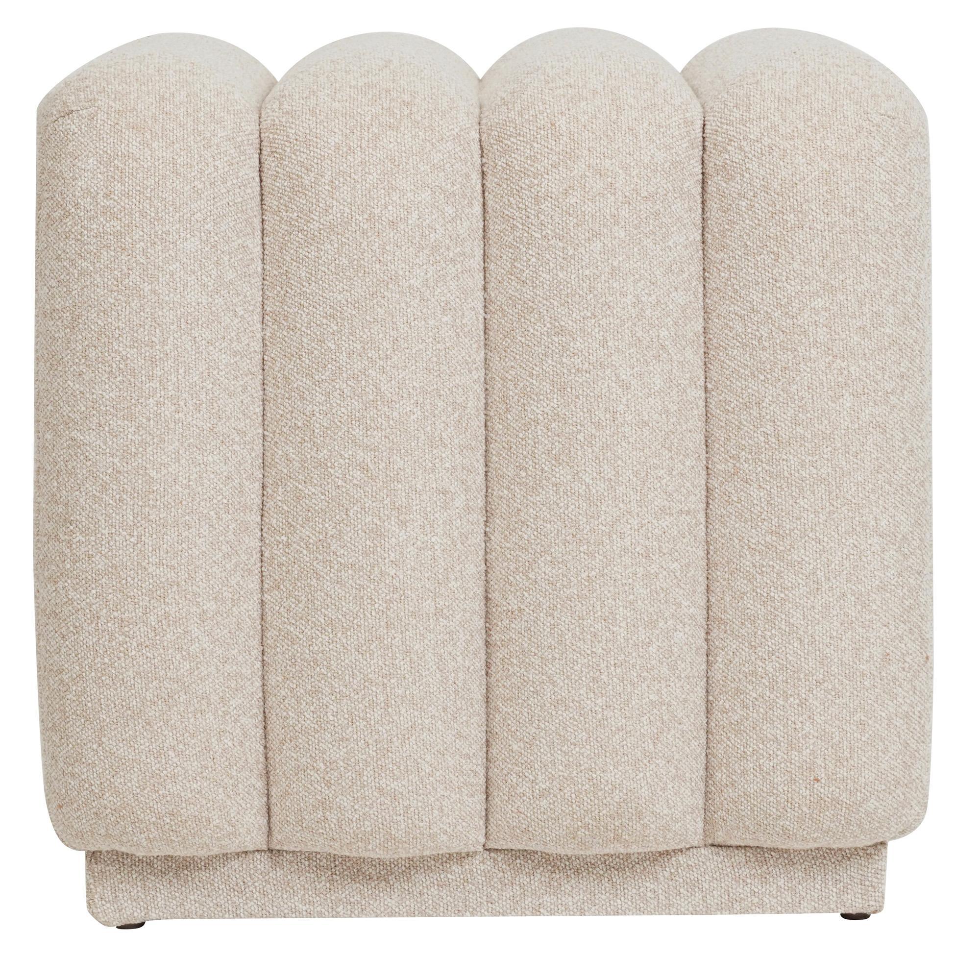 Pollo Square Ottoman in Oat 4 Pollo Square Ottoman in Oat - Image 4