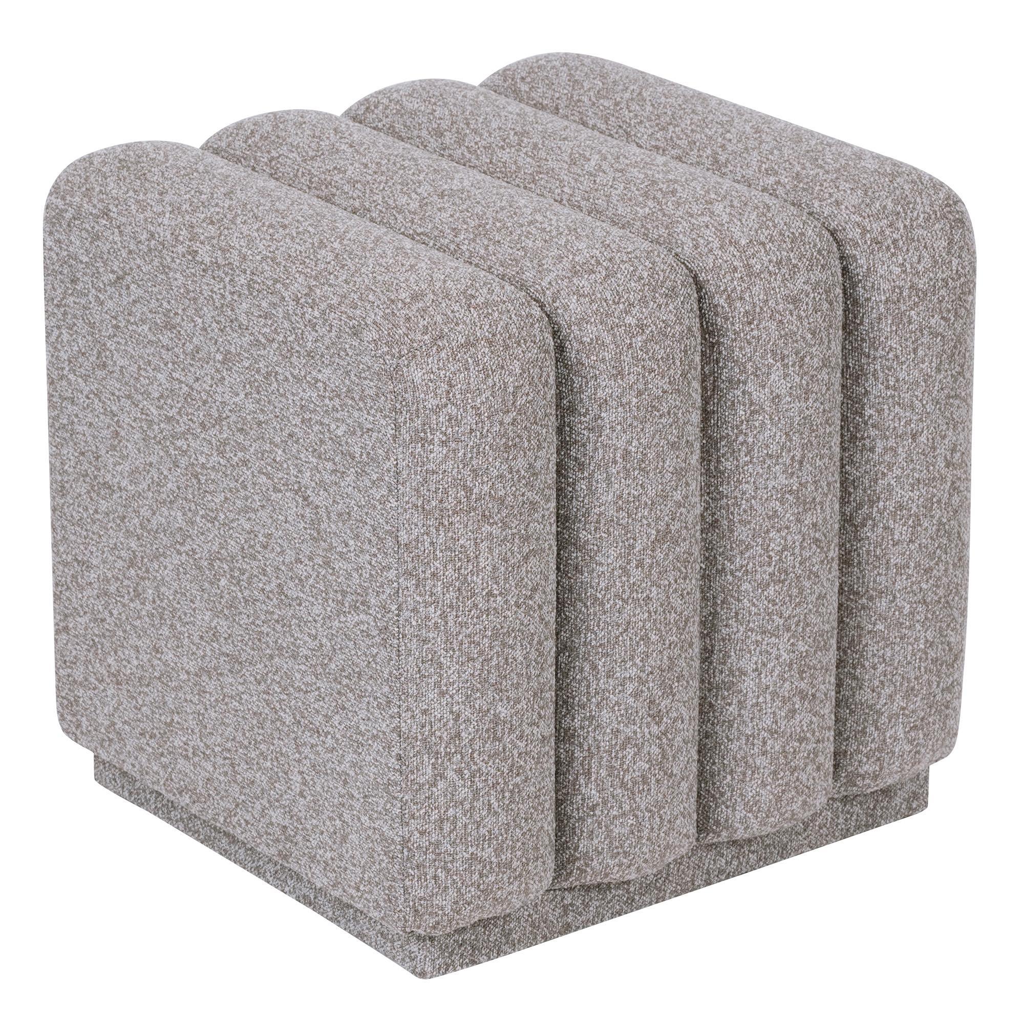 Pollo Square Ottoman in Stone 1 Pollo Square Ottoman in Stone