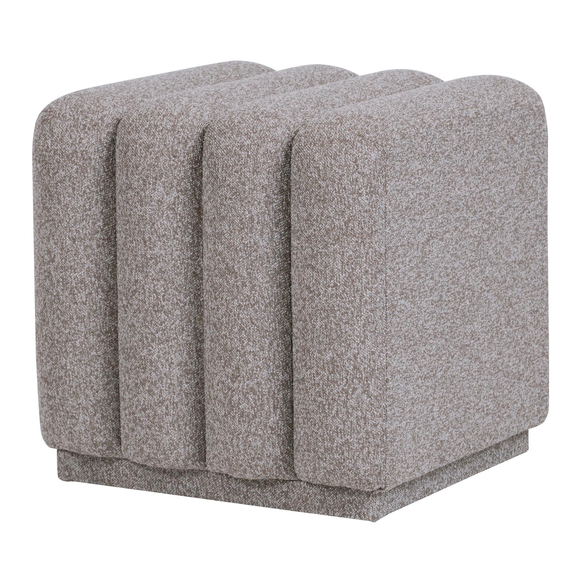 Pollo Square Ottoman in Stone 3 Pollo Square Ottoman in Stone - Image 3