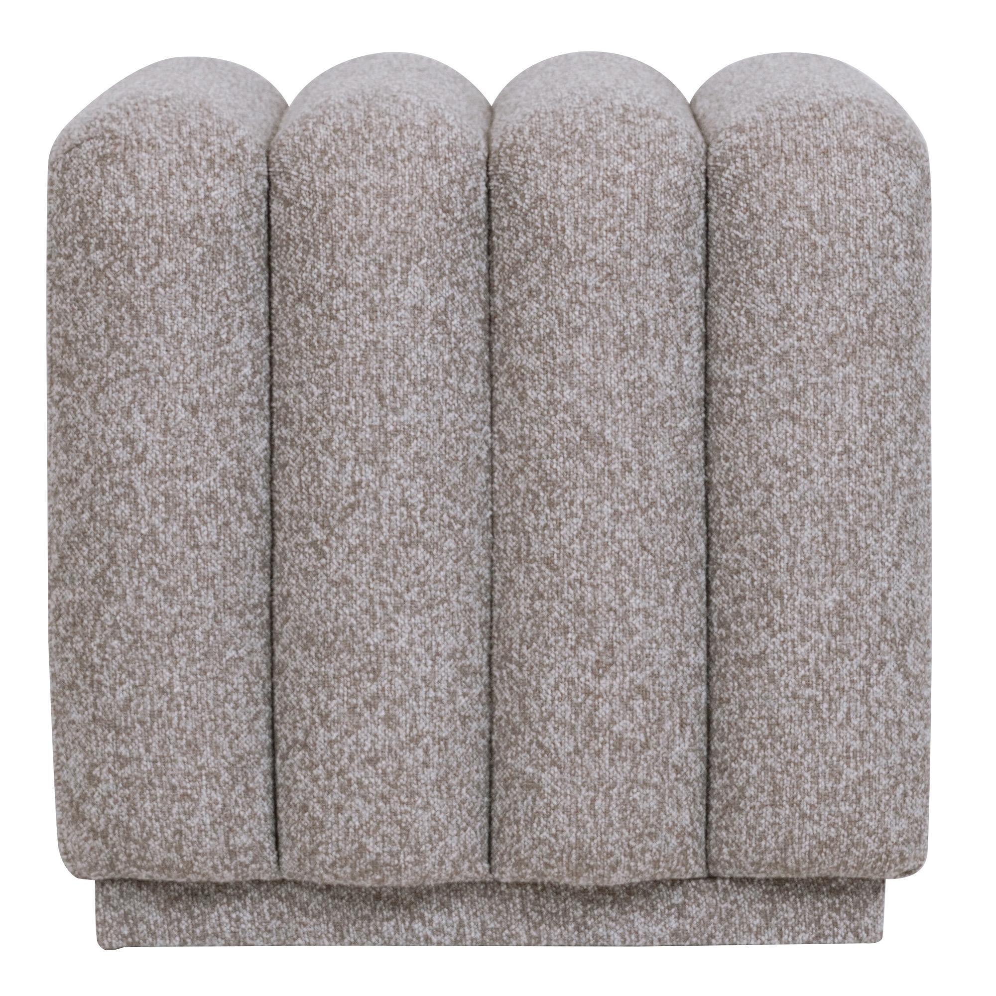 Pollo Square Ottoman in Stone 4 Pollo Square Ottoman in Stone - Image 4